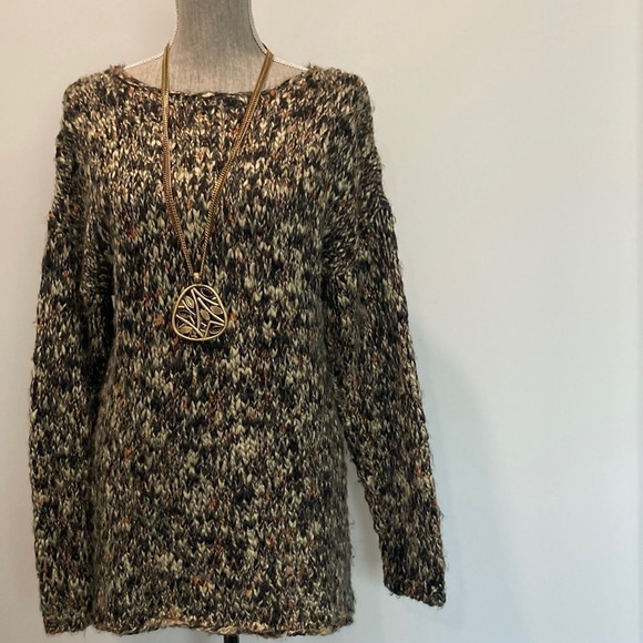 Club Monaco Marled Knit Sweater M Super Soft Cotton Acrylic Blend Pullover - Picture 9 of 12